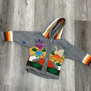 Gray Dinosaur Hoodie for Kids